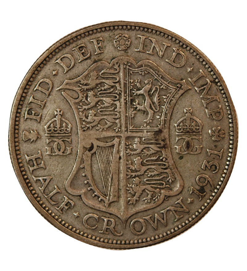 GRANDE-BRETAGNE, GEORGES V - 1/2 CROWN ARGENT 1931