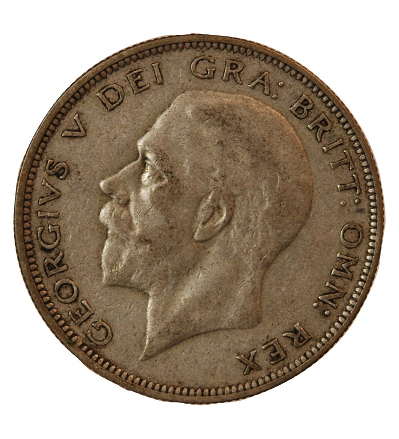 GRANDE-BRETAGNE, GEORGES V - 1/2 CROWN ARGENT 1934