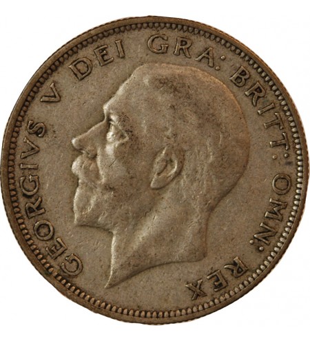 GRANDE-BRETAGNE, GEORGES V - 1/2 CROWN ARGENT 1934