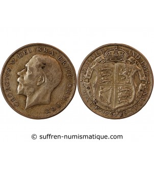 GRANDE-BRETAGNE, GEORGES V - 1/2 CROWN ARGENT 1925