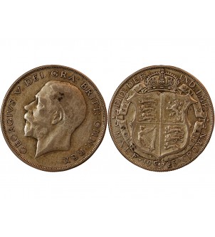 GRANDE-BRETAGNE, GEORGES V - 1/2 CROWN ARGENT 1925 2
