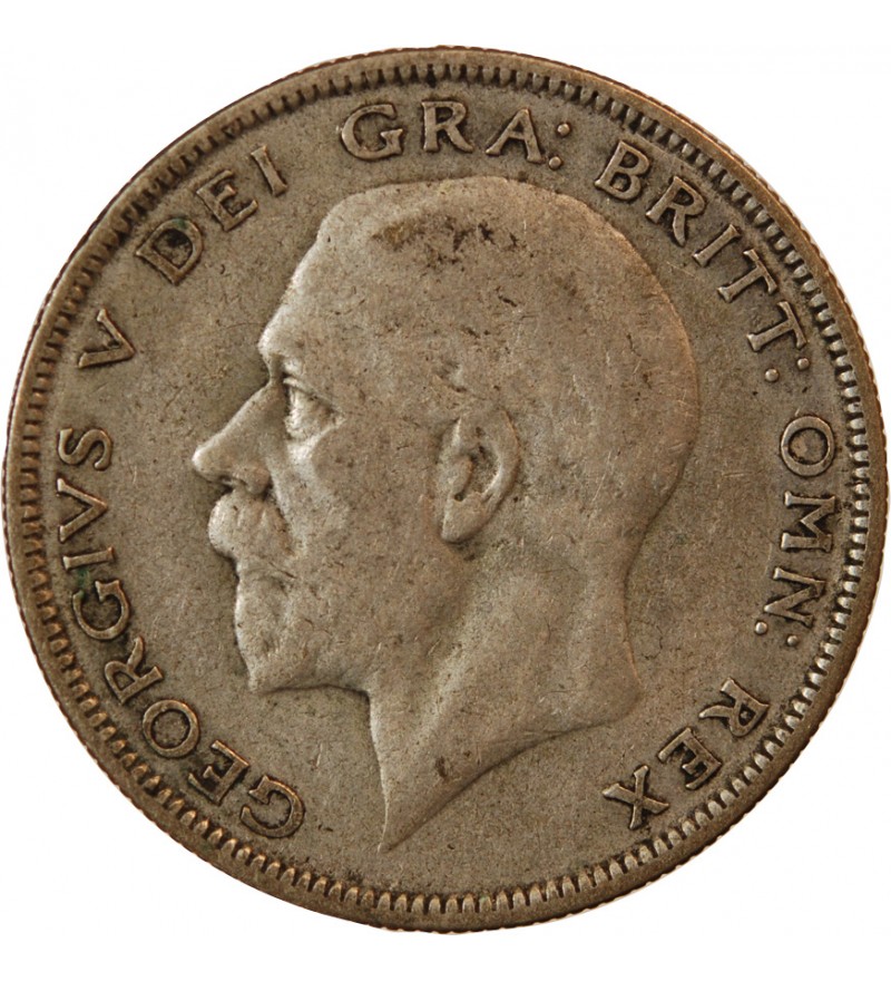 GRANDE-BRETAGNE, GEORGES V - 1/2 CROWN ARGENT 1928