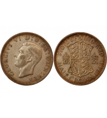 GRANDE-BRETAGNE, GEORGES VI - 1/2 CROWN ARGENT 1944