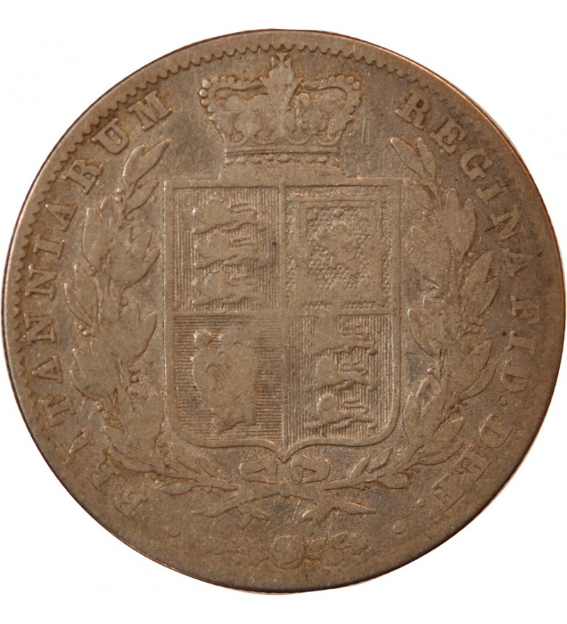 GRANDE-BRETAGNE, VICTORIA - 1/2 CROWN ARGENT 1842