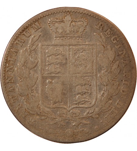 GRANDE-BRETAGNE, VICTORIA - 1/2 CROWN ARGENT 1842