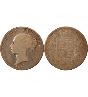 GRANDE-BRETAGNE, VICTORIA - 1/2 CROWN ARGENT 1842 2