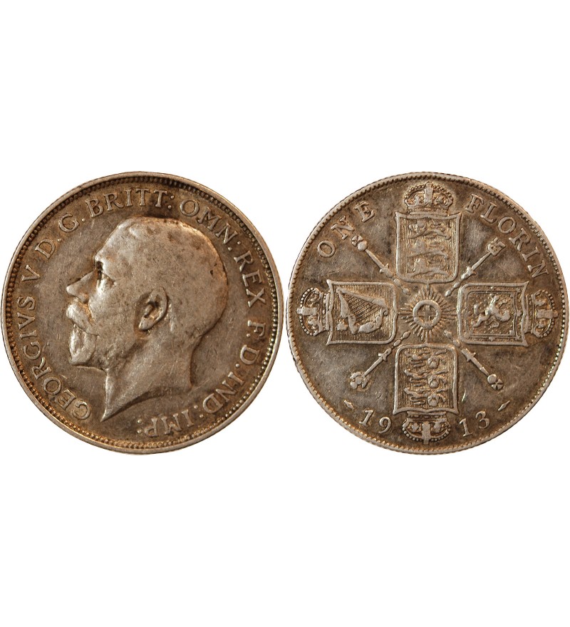 GRANDE-BRETAGNE, GEORGES V - FLORIN ARGENT 1913
