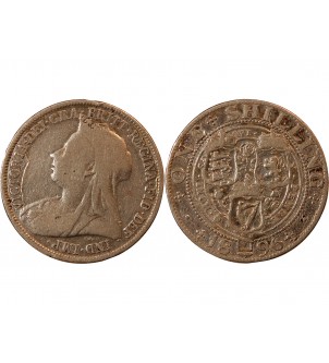 GRANDE-BRETAGNE, VICTORIA - SHILLING ARGENT 1896 2