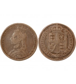 GRANDE-BRETAGNE, VICTORIA - SHILLING ARGENT 1890 2