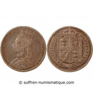 GRANDE-BRETAGNE, VICTORIA - SHILLING ARGENT 1890
