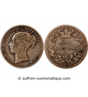 GRANDE-BRETAGNE, VICTORIA - SHILLING ARGENT 1865