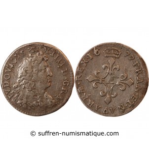 LOUIS XIV﻿ - 4 SOLS DITS DES TRAITANTS 1677 PARIS