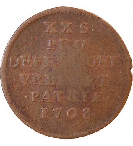 FLANDRE, SIEGE DE LILLE - 20 SOLS 1708