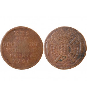 FLANDRE, SIEGE DE LILLE - 20 SOLS 1708 2