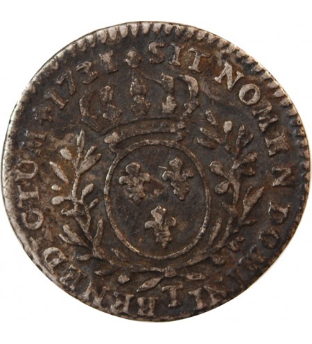 LOUIS XV﻿ - 1/10 ECU AUX BRANCHES D'OLIVIER 1731 NANTES