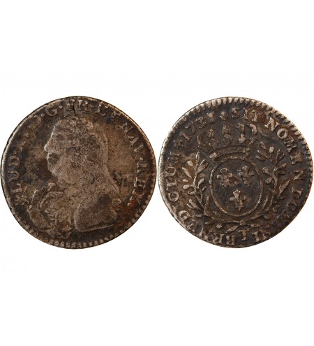 LOUIS XV﻿ - 1/10 ECU AUX BRANCHES D'OLIVIER 1731 NANTES