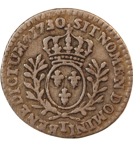 LOUIS XV﻿ - 1/20 ECU AUX BRANCHES D'OLIVIER 1730 NANTES
