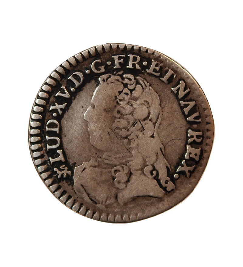 LOUIS XV﻿ - 1/20 ECU AUX BRANCHES D'OLIVIER 1728 NANTES