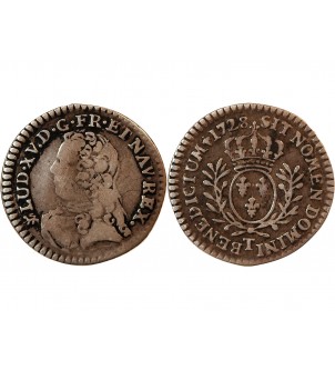 LOUIS XV﻿ - 1/20 ECU AUX BRANCHES D'OLIVIER 1728 NANTES 2