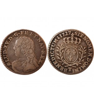 LOUIS XV﻿ - 1/20 ECU AUX BRANCHES D'OLIVIER 1727 NANTES 2