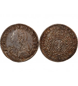 LOUIS XV﻿ - 1/10 ECU AUX BRANCHES D'OLIVIER 1728 NANTES 2