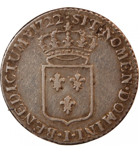 LOUIS XV﻿ - 1/3 ECU DE FRANCE 1722 LIMOGES