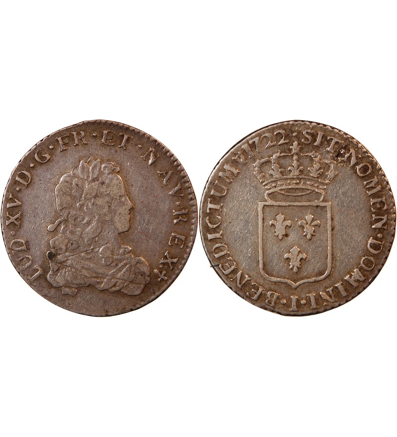 LOUIS XV﻿ - 1/3 ECU DE FRANCE 1722 LIMOGES
