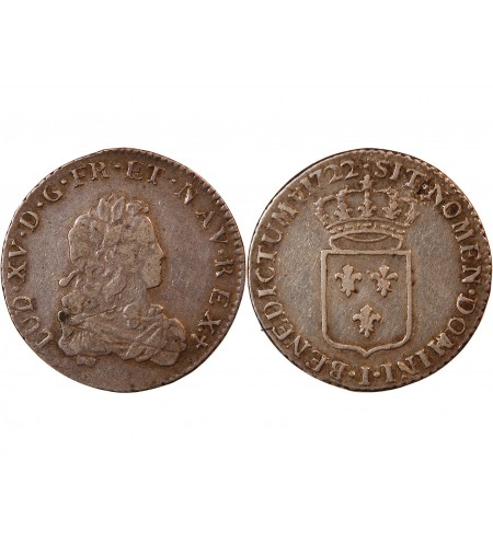 LOUIS XV﻿ - 1/3 ECU DE FRANCE 1722 LIMOGES