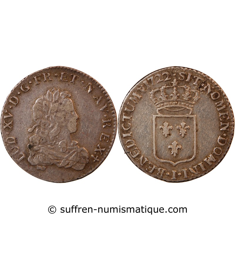 LOUIS XV﻿ - 1/3 ECU DE FRANCE 1722 LIMOGES