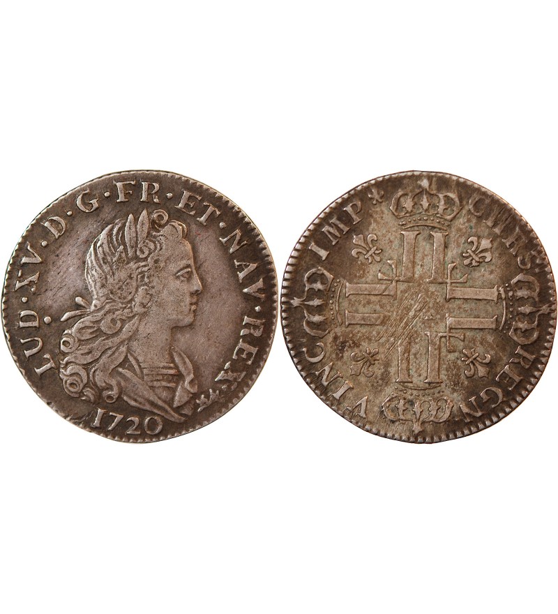 LOUIS XV﻿ - PETIT LOUIS D'ARGENT 1720 PARIS