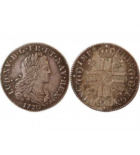 LOUIS XV﻿ - PETIT LOUIS D'ARGENT 1720 PARIS