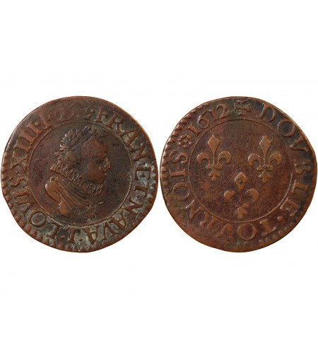 LOUIS XIII - DOUBLE TOURNOIS 1612 NANTES