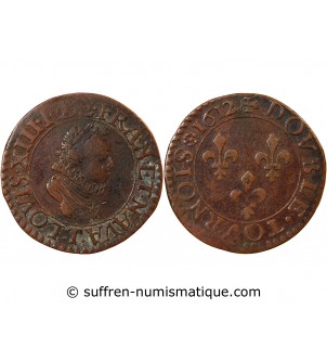 LOUIS XIII - DOUBLE TOURNOIS 1612 NANTES