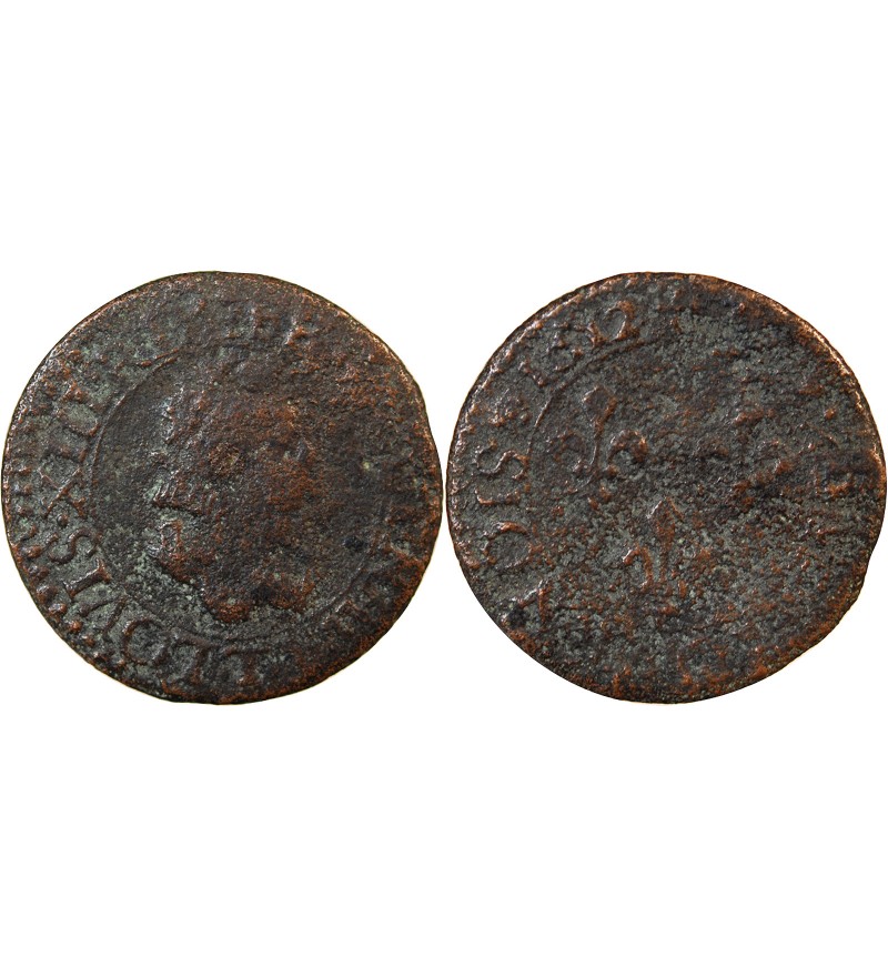 LOUIS XIII - DOUBLE TOURNOIS 1612 T NANTES