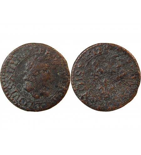 LOUIS XIII - DOUBLE TOURNOIS 1612 T NANTES