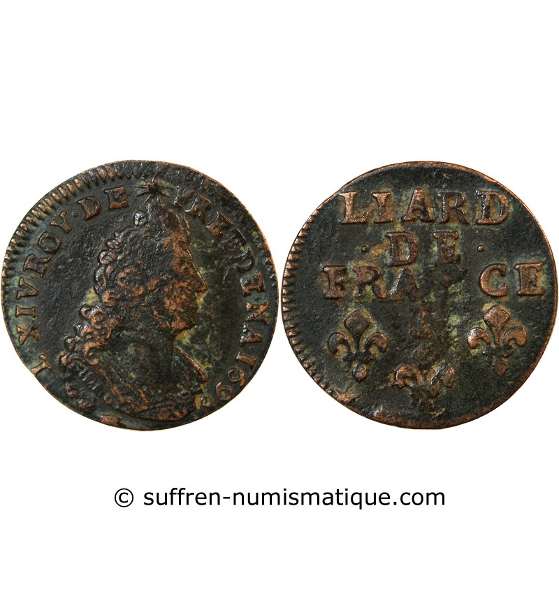 LOUIS XIV﻿ - LIARD 1696 I LIMOGES - Rare