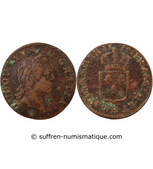 LOUIS XV﻿ - SOL A LA VIEILLE TÊTE 1774 H LA ROCHELLE