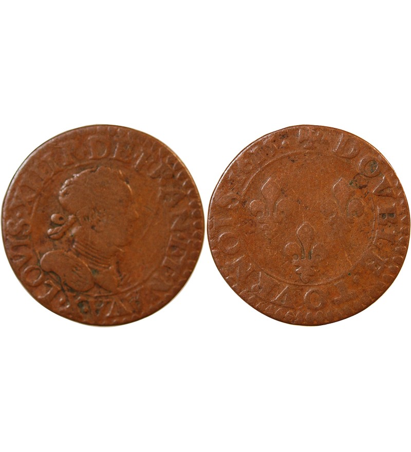 LOUIS XIII - DOUBLE TOURNOIS 1615 AMIENS