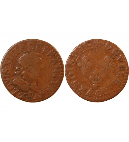 LOUIS XIII - DOUBLE TOURNOIS 1615 AMIENS