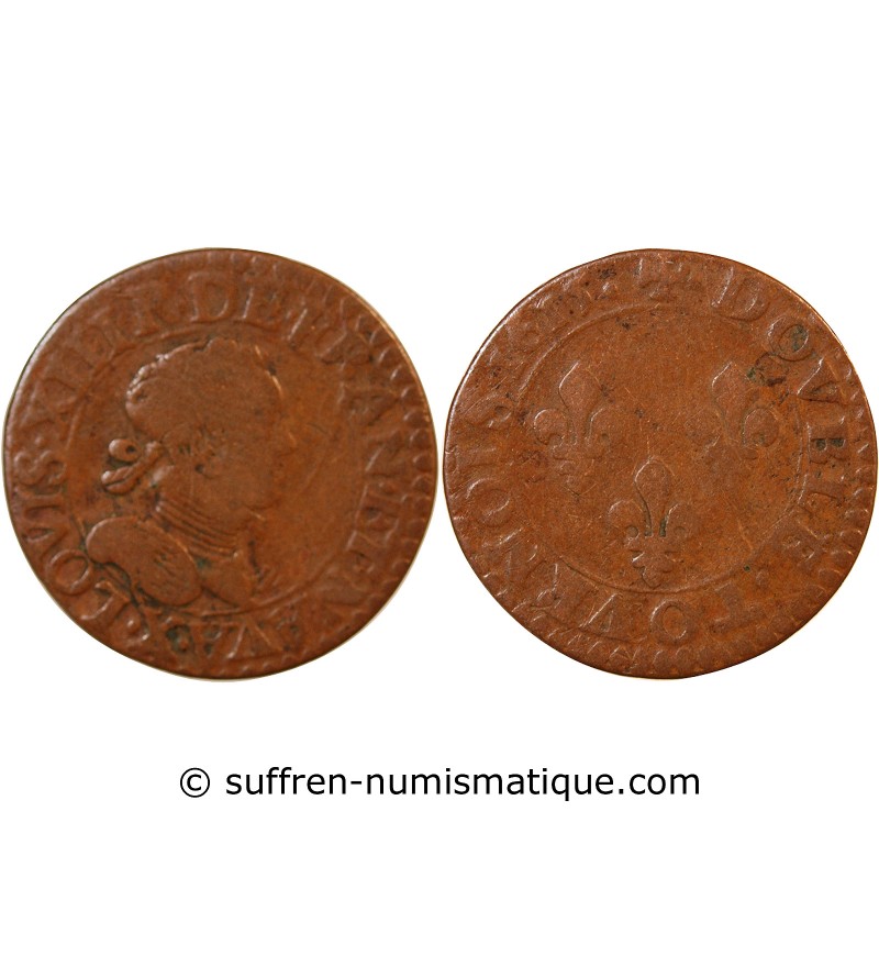 LOUIS XIII - DOUBLE TOURNOIS 1615 AMIENS