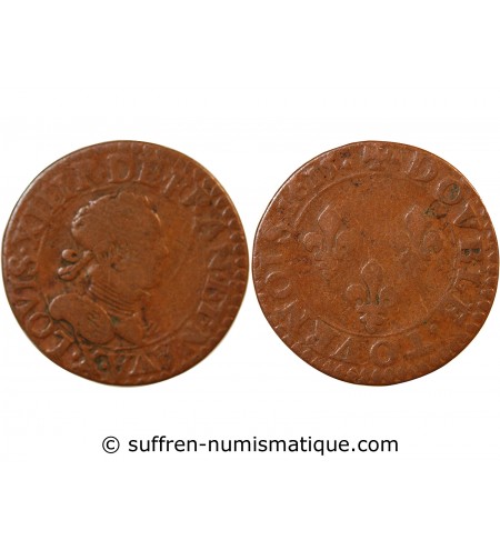 LOUIS XIII - DOUBLE TOURNOIS 1615 AMIENS