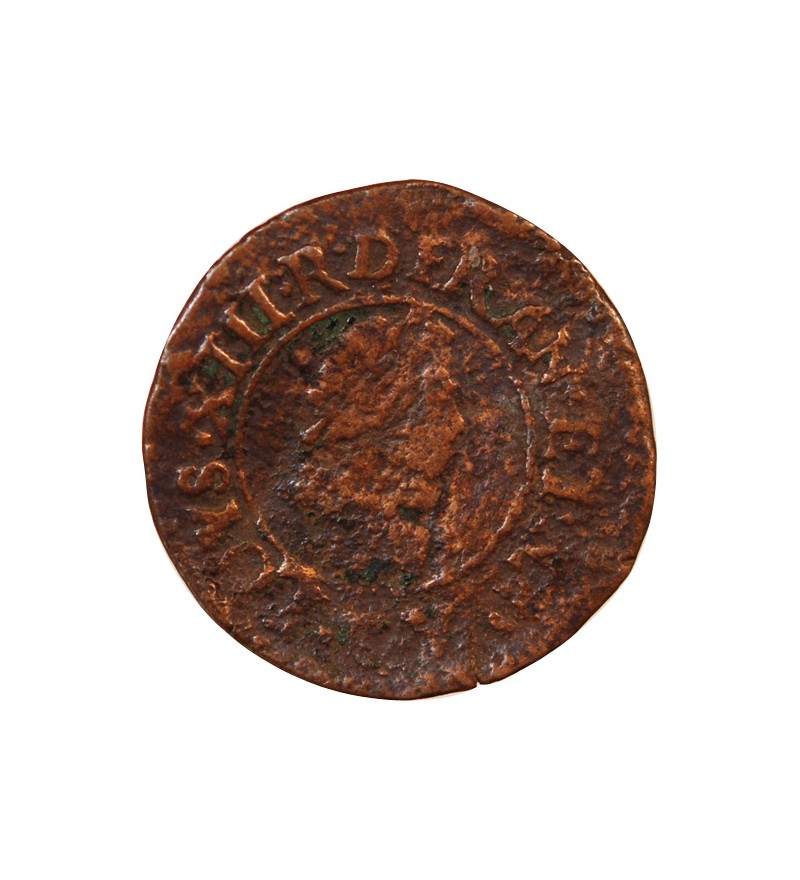 LOUIS XIII - DENIER TOURNOIS 1613 T NANTES - Rare