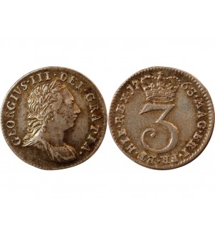 GRANDE-BRETAGNE, GEORGES III - 3 PENCE ARGENT 1763 2
