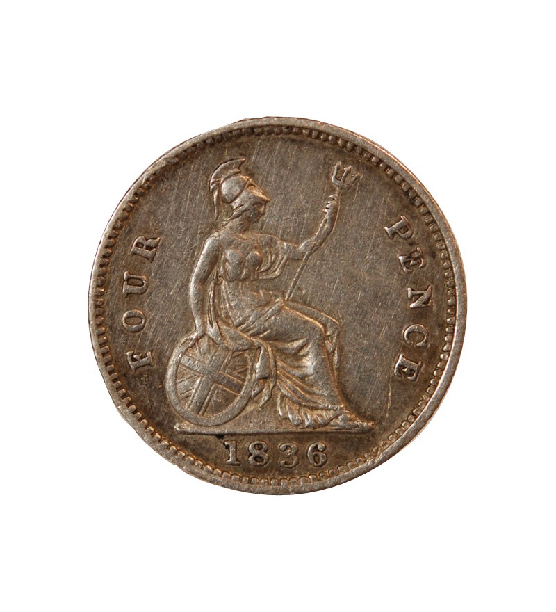 GRANDE-BRETAGNE, GUILLAUME IV - 4 PENCE ARGENT 1836
