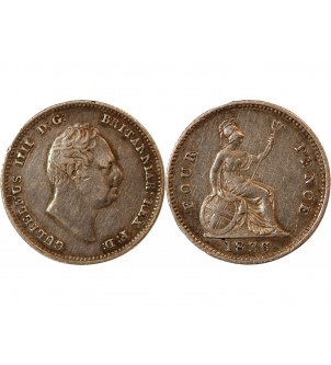 GRANDE-BRETAGNE, GUILLAUME IV - 4 PENCE ARGENT 1836 2