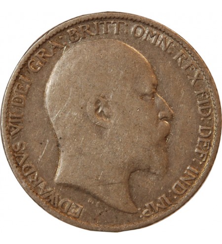 GRANDE-BRETAGNE, EDOUARD VII - 6 PENCE ARGENT 1902