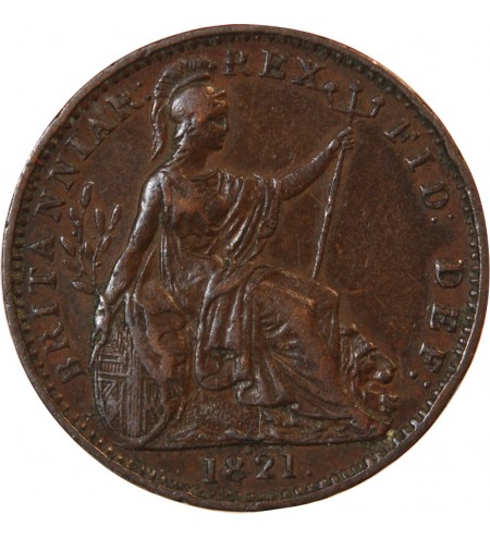 GRANDE-BRETAGNE, GEORGE IV - FARTHING 1821