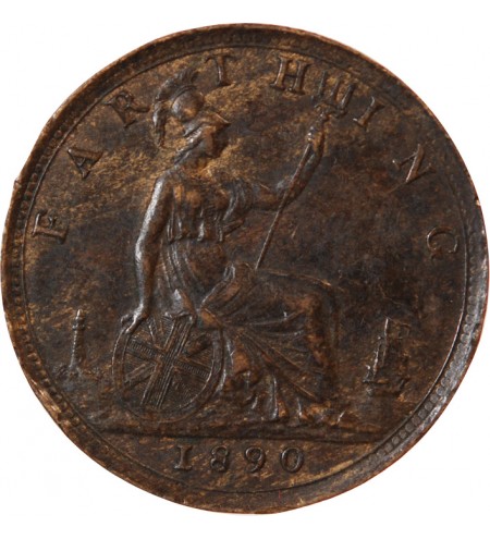 GRANDE-BRETAGNE, VICTORIA - FARTHING 1890