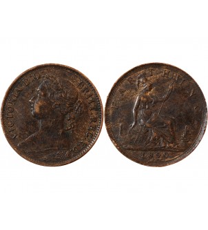 GRANDE-BRETAGNE, VICTORIA - FARTHING 1890 2