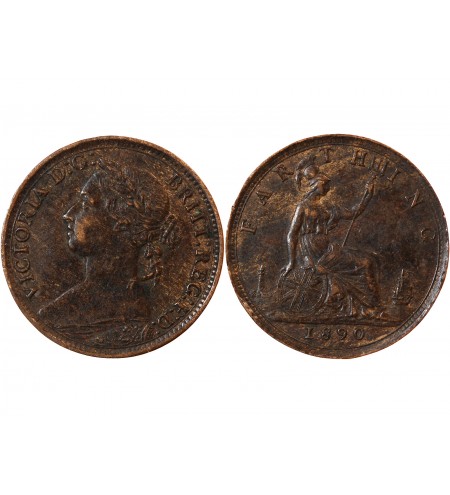 GRANDE-BRETAGNE, VICTORIA - FARTHING 1890